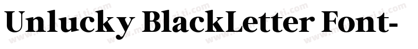 Unlucky BlackLetter Font字体转换